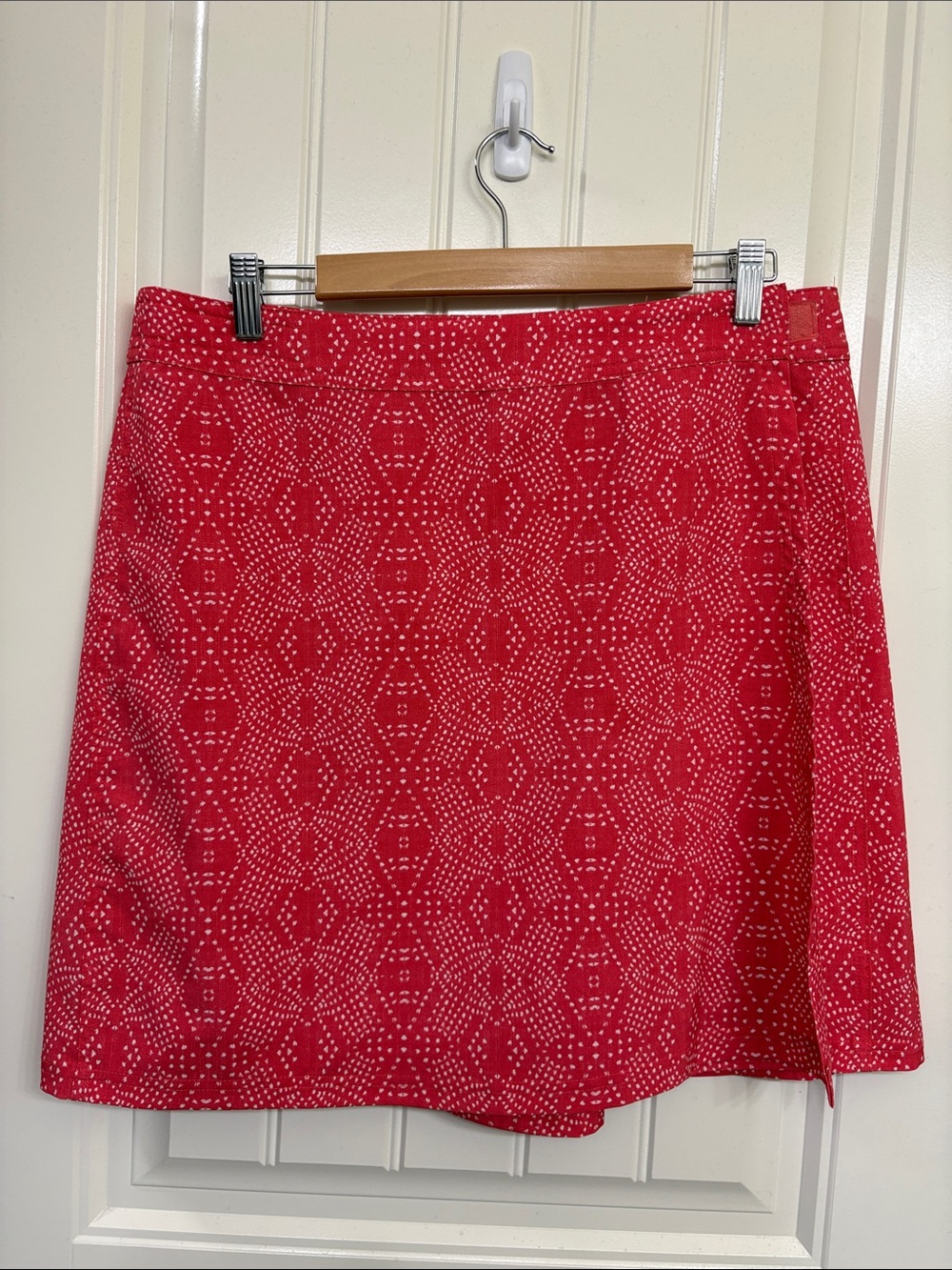 Rip skirt Pink coral summer adjustable Velcro beach Patterned Mini Skirt - Women